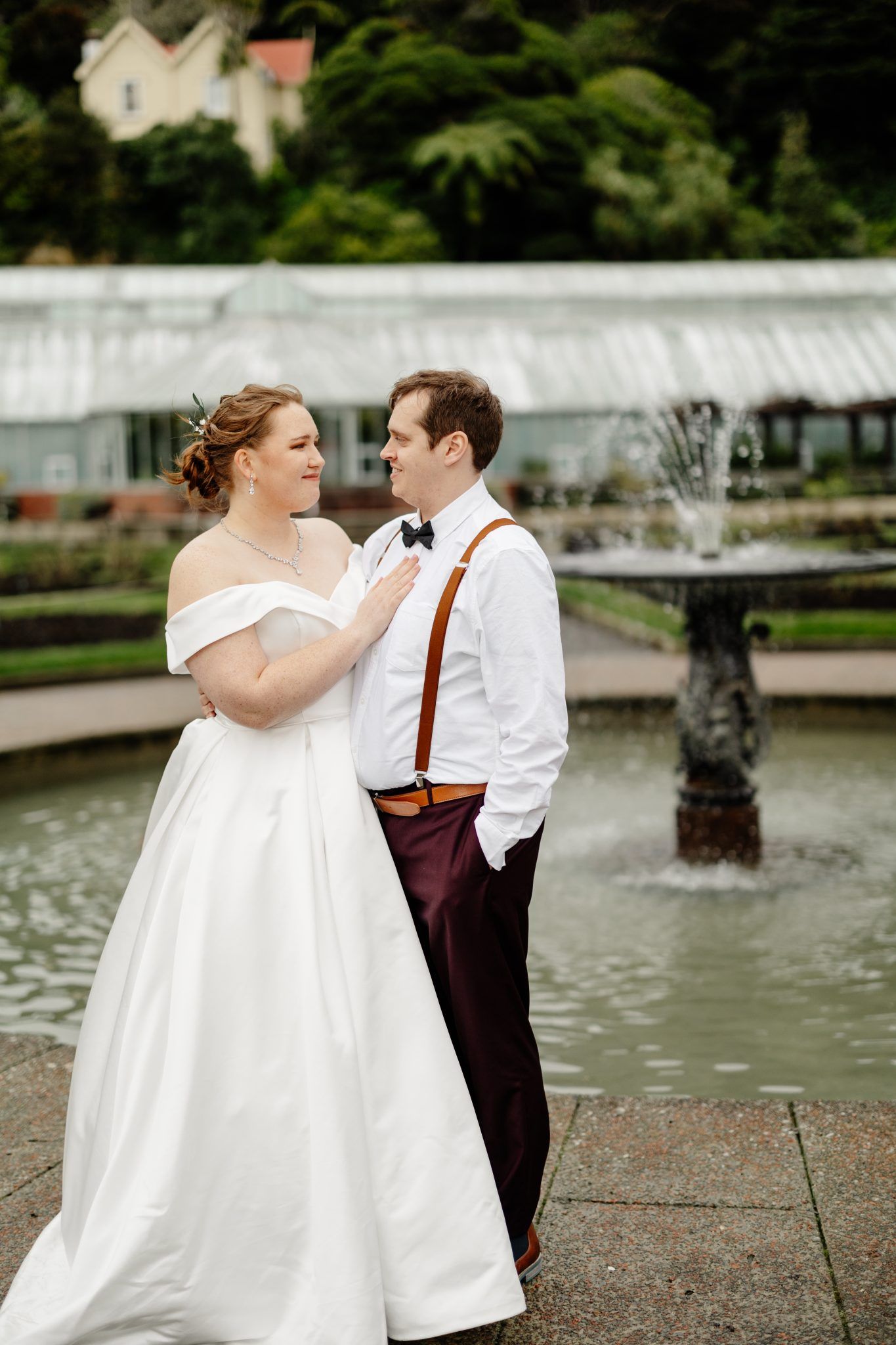 Happy couple celebrating at their Wellington wedding